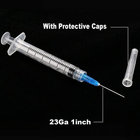50 Pack 3ml Syringes, Individual Package 23g for Industrial, Scientific, Measuring, Pet Feeding