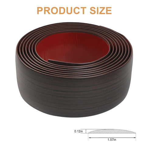 (10ft 1.57in, Floor Transition Strip - Self-Adhesive PVC Trim for Carpet to Flooring, Threshold Gap Cover x Black