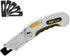 XW Folding Carpet Knife, Heavy Duty Utility Razor Blade with Protective Cap, Extra 5 Blades Included