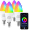 ORALUCE Smart Light Bulb, C37 E12 LED 40W Equivalent, Works with Alexa & Google Home, 450 Lumens, 4 Pack