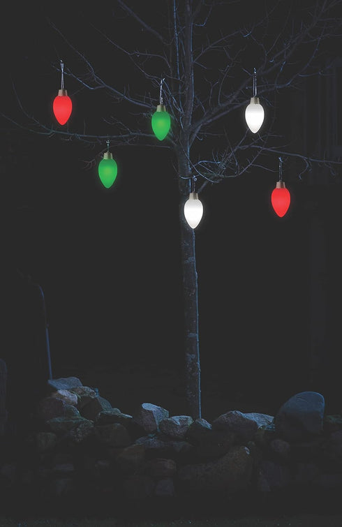 WP900 Battery Powered Hanging Decorative Outdoor Light, 8 Inch C9 Bulb Style with Sensor, Single