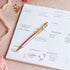 Peachly Desktop Weekly Planner Notepad, 60 Undated Tear-Off Pages for Daily To-Do Lists, Peach and Mint Fern