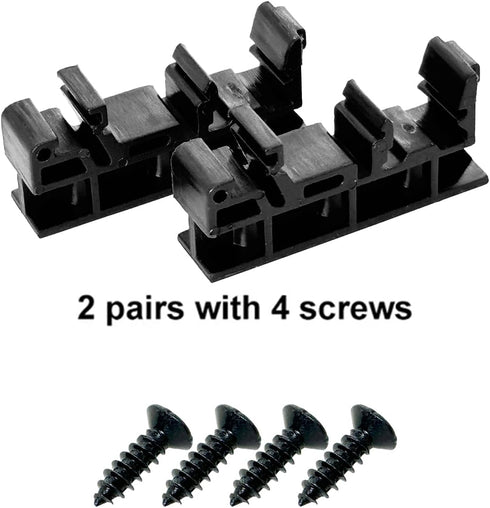 50 Sets C45 DIN Rail PCB Mounting Black Bracket Holder Clips for 35mm or 15mm Din Rail
