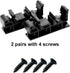 50 Sets C45 DIN Rail PCB Mounting Black Bracket Holder Clips for 35mm or 15mm Din Rail