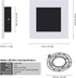 10W Non-Dimmable 6000K Kawell Square Acrylic LED Wall Sconce Hardwired Black Wall Light Fixture for Bedroom, Living