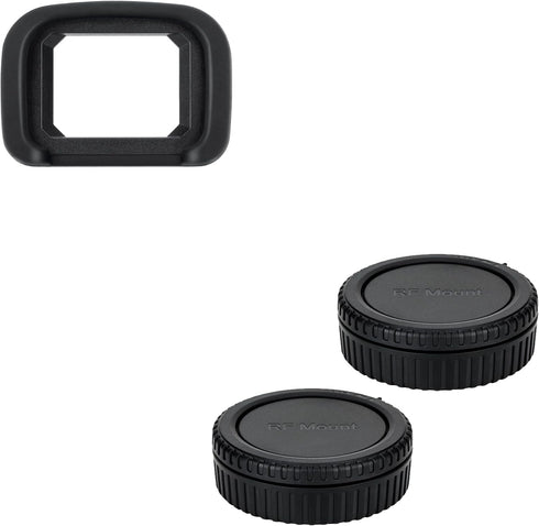 JJC ER-H Soft Eyecup Eye Cup Eyepiece Viewfinder & 2-Pack RF Mount