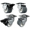 Heavy Duty Caster Wheels, 2 Inch Casters for Furniture, Safety Brake Swivel Caster Set of 4, Total Capacity 880 lbs