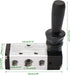JIUWU 4H210-085 Way Pneumatic Air Hand Lever Operated Valve Solenoid Valve Port 1/4 Inches Manual Control Valves by JIUWU