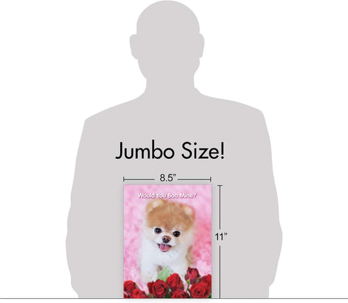 The Best Card Company Jumbo Valentine's Day Card (8.5 x 11 Inch) - Boo My Valentine Vday Greeting Card
