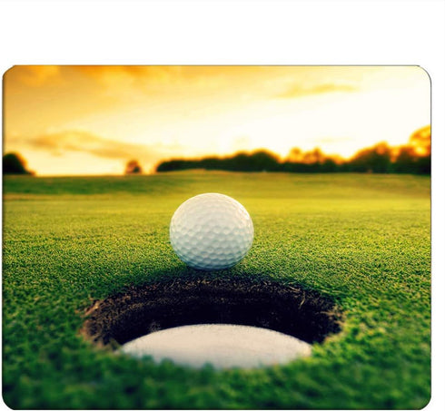 Golf Rectangle Gaming Mousepad - Cool Golf Ball Hole Sport Mouse Pad for Computer Desk, 9.5 X 7.9 Inch