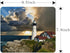 Gaming Mouse Pad, Portland Head Lighthouse Maine Sun Rays, Non-Slip Rubber for Computers, 9.5 x 7.9 Inch