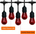 15 Pack S14 Bulbs, 2 Bulbs E26 Bulbs, 120V LED Red String Light Shatterproof Watt Replacement for Outdoor String Light