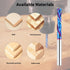 EANOSIC 1/4" Shank,1-1/4" 3 Inch, Compression Spiral Router Bits Cutting Length, Extra Long Carbide UP Down Cut CNC