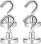 MIKEDE Magnetic Hooks, 40Lbs+ Heavy Duty Neodymium Hooks for Cruise Cabins, Storage, Pack of 4