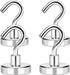 MIKEDE Magnetic Hooks, 40Lbs+ Heavy Duty Neodymium Hooks for Cruise Cabins, Storage, Pack of 4