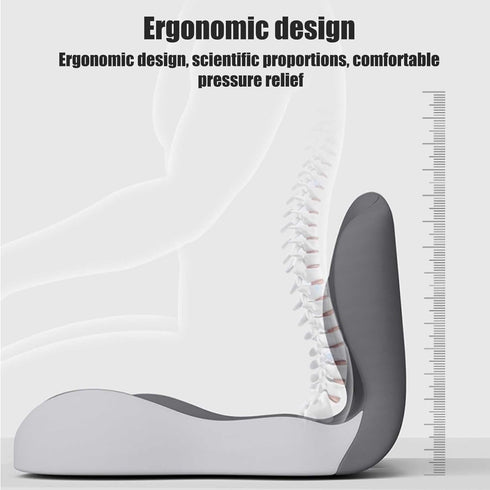 LELEBEAR Orthopedic Cushion, Seat Cushion for Truck Driver, Memory Foam L-Shaped Integrated Seat Cushions, Ergonomic