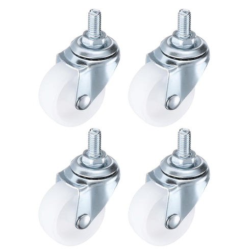 PATIKIL 1.5 Inch Threaded Swivel Casters, 4 Pack Wire Shelf Caster Wheels