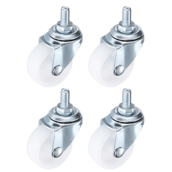 PATIKIL 1.5 Inch Threaded Swivel Casters, 4 Pack Wire Shelf Caster Wheels