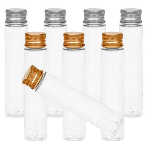 8 Pcs 110ml Clear Plastic Test Tubes 28 x 150mm with Screw Caps for Scientific Experiments, Bath Salts, Candy Storage
