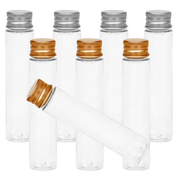 8 Pcs 110ml Clear Plastic Test Tubes 28 x 150mm with Screw Caps for Scientific Experiments, Bath Salts, Candy Storage