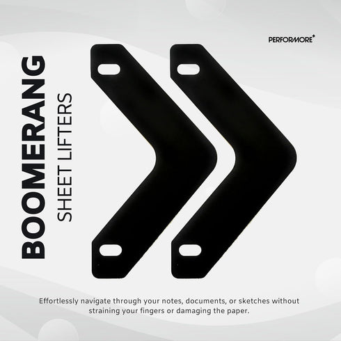 Boomerang Sheet Lifters, Durable, Flat Triangle Shape, 11" x 6", Black, Protect Sheets from Tearing and Curling, Fit Standard 3-Ring Binders, 20-Pack by Ring Binder Depot