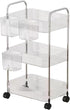 Generic Rolling Carts with Wheels,Acrylic Multi-Layer Snack Trolley,Cart with Wheels - for Office Home Kitchen Makeup