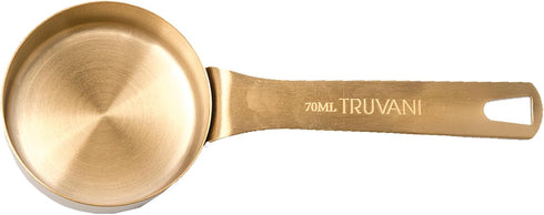 Truvani Golden Metal Scoop (70 ml) - Stunning and Functional Protein Scoop - Durable Protein Powder Scoop - Golden Scoop for Protein Powder - Accurately Proportioned Protein Scooper