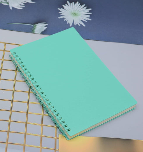 Yansanido Spiral Notebook, 4 Pcs, 8.3 Inch x 5.9 Inch, A5 Thick Plastic Hardcover, 80 Sheets - 160 Pages Journals for