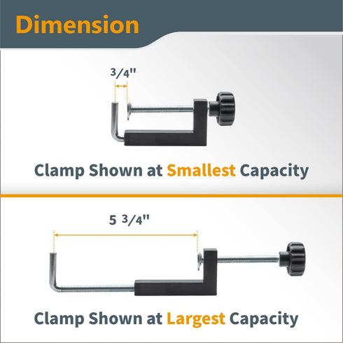 POWERTEC 71004V Universal Fence Clamp, 2 PK for Table Saws, Router Tables, Drill Press Tables