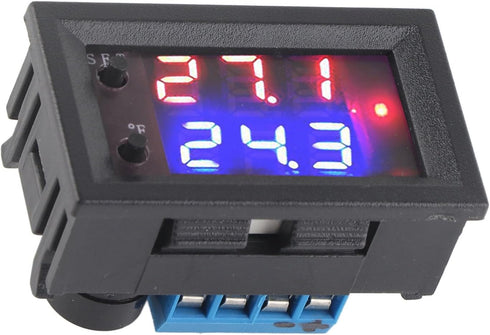 Acouto Digital Display Microcomputer Thermostat Temperature Controller Switch with Sensor, 12V