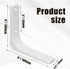 Hordion 2pcs 4 Inch, Wall Shelf Brackets Heavy Duty L Bracket Right Angle Brackets Steel Corner Brace with Screws