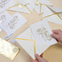 Amcubec 110pcs Set(25 Pack), 350GSM Gold Foil Thank You Cards with Envelopes, Bulk Heavy Duty Thank You Notes