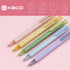 Kaco Mechanical Pencil Set, 5 Pieces Cute Pastel Pencils 0.5mm with 5 Tube HB Lead Refills (5 Pieces - 5 Mixed Color) by Kaco
