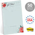 Modern Chic Floral Daily Notepad / 6" x 10" Sticky Note Fill in Priority List/Mint Coral Red Productivity Pad