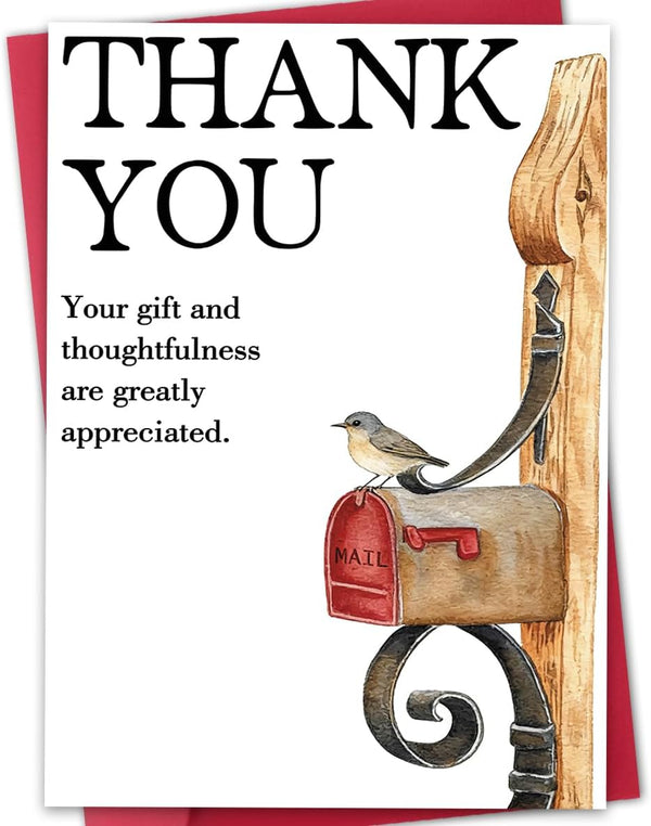 ATTLVV Gift Thank You Card, Thank You Card for Gift, Appreciation Card with