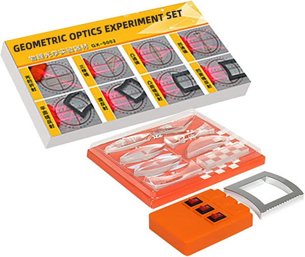 GLEAVI Optical Experiment Kit, Prism Optic Multifunction Reflector for Physics with Three Light Source Apparatus