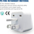 US Plug Adapter for USA: EU, UK, Australia, JP, Asia, Italy, Swiss - Convert Round to Flat Pin to USA Type B 3-Prong