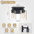 Fixtures,2-Light Vanity Lighting Bathroom Lights Over Mirror,Modern Sconces Wall Lighting with Clear Glass Shade,Light