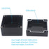 Zulkit Junction Box, IP65 Waterproof Outdoor ABS Plastic Electrical Box, Black 4.7 x 4.7 x 3.5 inch