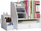 Desk Organizer with Pen Holder, DIY White Stationery Desktop Storage Sorter with Drawer for Home, Office, School