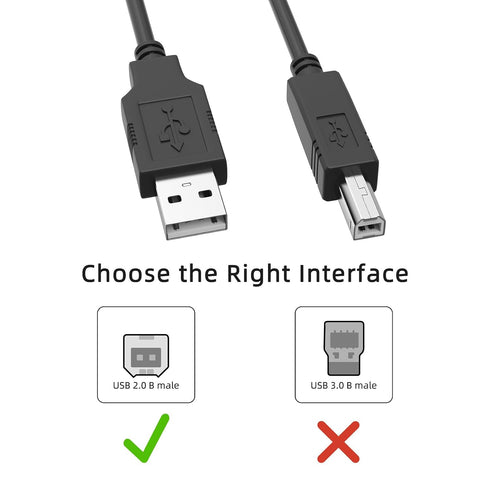 XMHEIRD 6ft 2.0 9020 10-00302 1000302 FU66BG 5800u 85-0083-000 FB31DD 5300 USB PC Data Cable Lead Cord for Visioneer