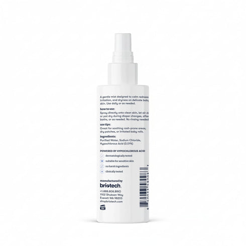 2 oz (2 Pack) Briotech Baby Skin Love Spray | Gentle Hypochlorous Acid Mist for Soothing, Calming & Cleansing Delicate