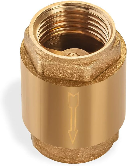 One Way Check Valve 1/2" Female Backflow Preventer, Brass Float for Plumbing Water Boiler Heating