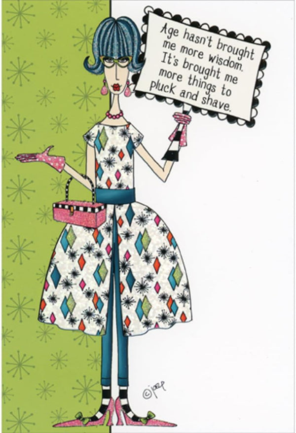 Pictura More Things to Pluck and Shave Funny/Humorous Birthday Card for Woman, Her