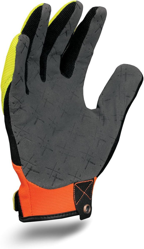 Ironclad mens Work Gloves EXO PRO HI VIZ , Hi-viz Yellow & Orange, XX-Large US