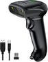 Symcode Bluetooth Barcode Scanner, Handheld USB CCD Cordless Reader with 2.4G Wireless & Bluetooth Function, Compatible