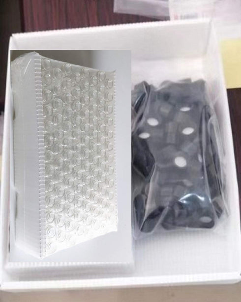 Pack of 100 Glass Vials, Clear with Black Phenolic Screw Caps (4ml)