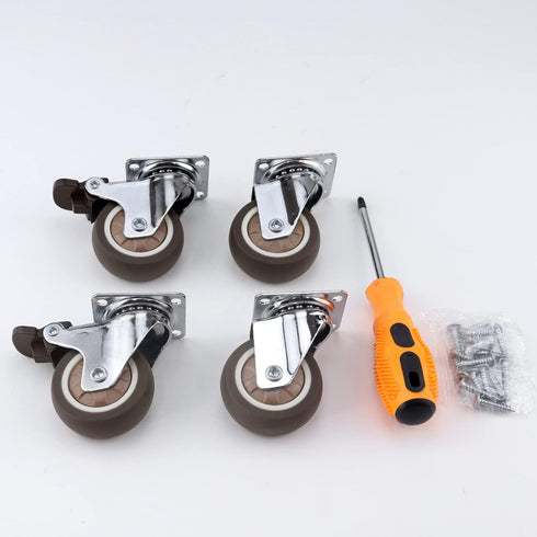 2" Set 4 Pack 300 lb Molen Casters Wheels Heavy Duty of Castor Wheels for Furniture/Crib/Workbench Total Capacity