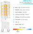 G9 Bulb 4W, 40W 3000K, 450 G9 Bulb, 120V, Non-dimmable, 6-Pack DiCUNO LED Light Halogen Replacement, Warm White Lumen