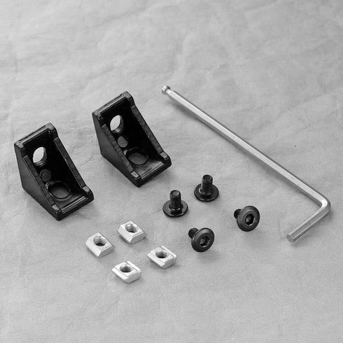 10 Sets Corner Bracket Connectors for 2020 Series 6mm Slot Aluminum Extrusion Profile Accessories (Black)